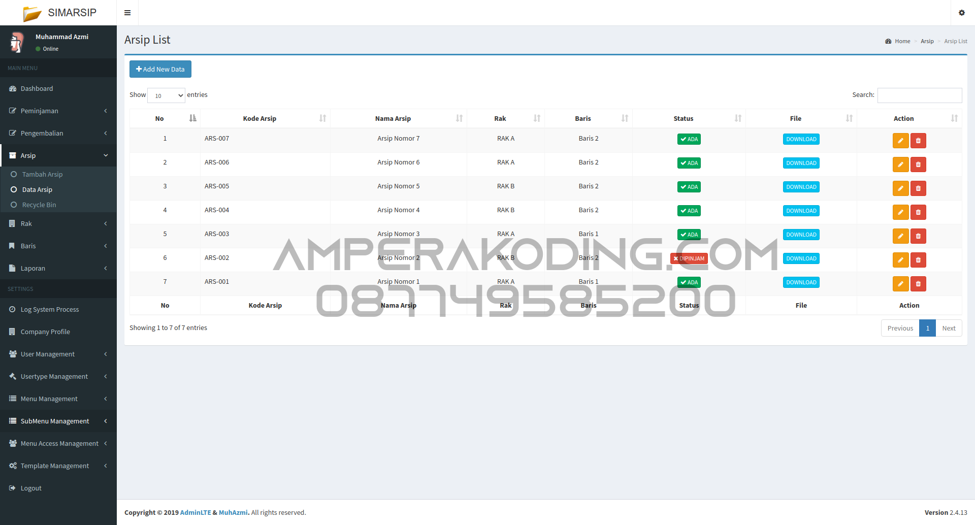 Membangun Sistem Manajemen User, Hak Akses Data dan Menu Multi Fungsi dengan Codeigniter 3 dari Nol