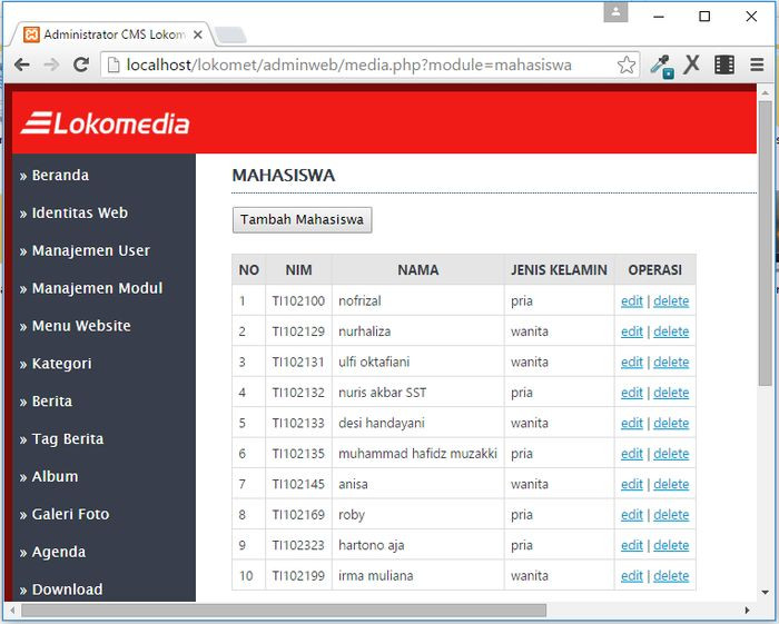 Membangun Web Aplikasi dengan PHP MySQLi dan Bootstrap untuk Pemula